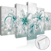 Slika na akrilnom staklu Sapphire Lilies [Glass] 200x100